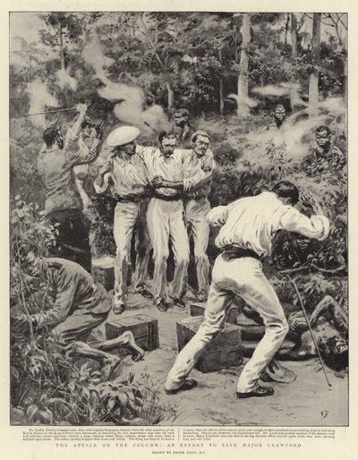 Der Angriff auf die Kolonne, ein Versuch, Major Crawford zu retten von Frank Dadd